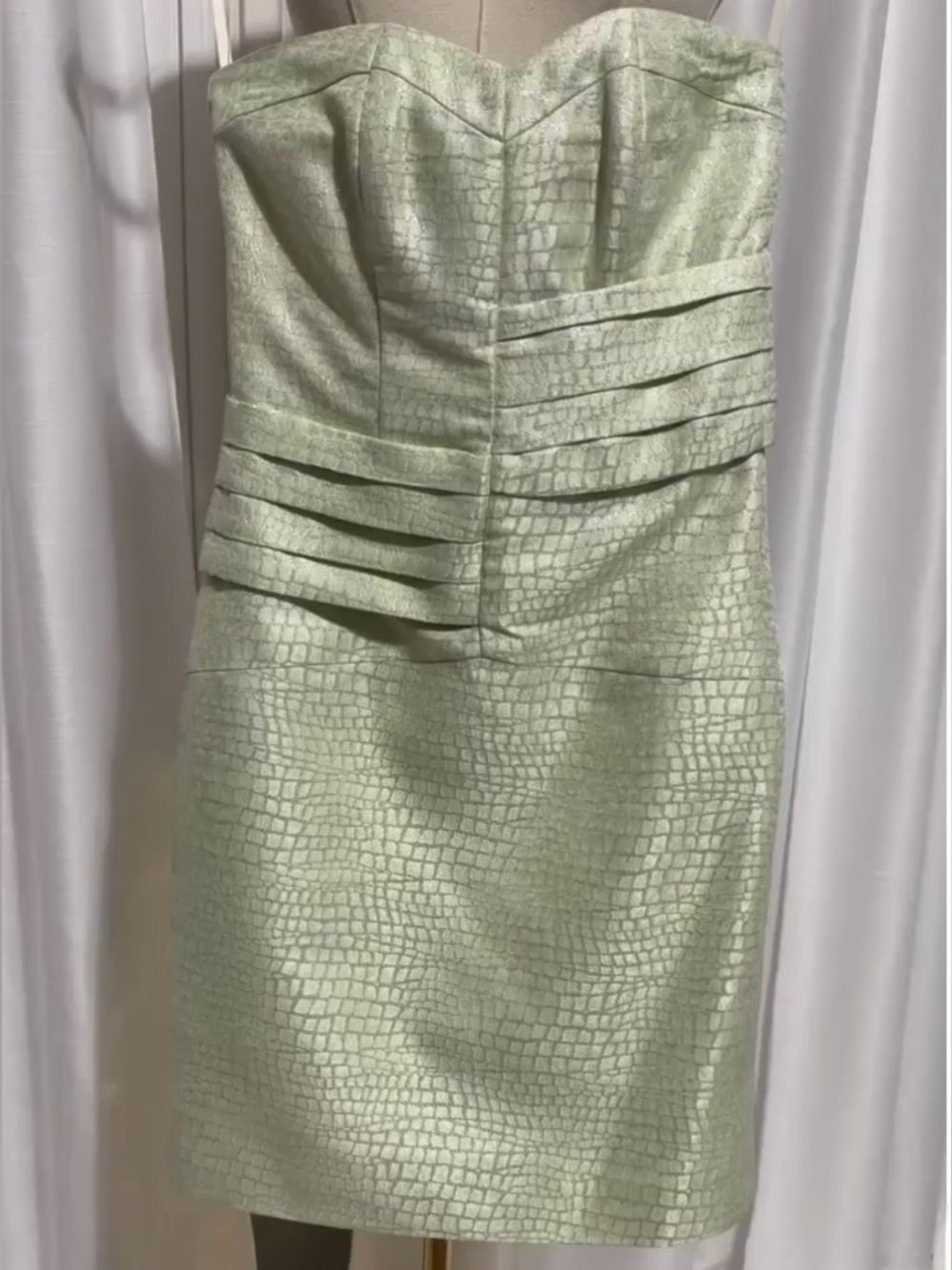 Kirribilla Strapless Metallic Textured Crocodile Cocktail Dress Size 0
